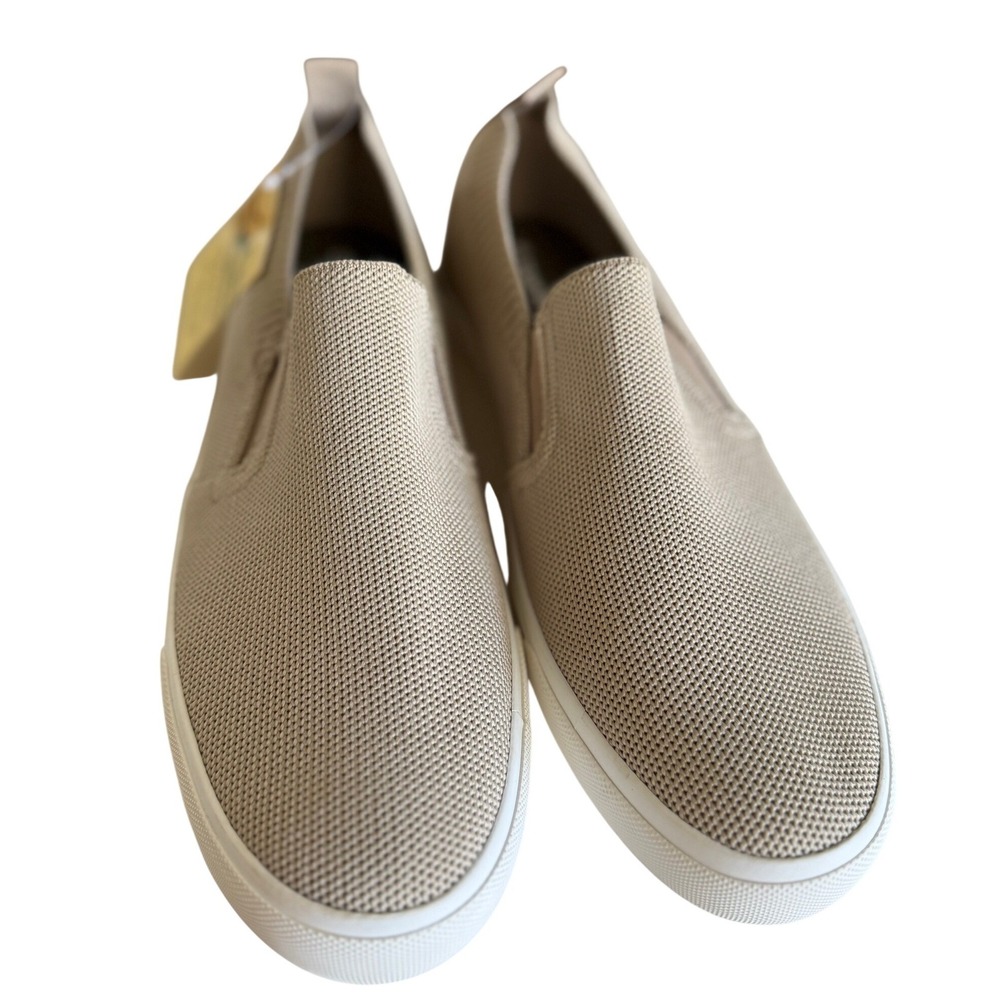 Tamarack Slip On Sneakers Men Sz 11 Tan Knit Casual Walking Shoes Athleisure NWT - Picture 2 of 9